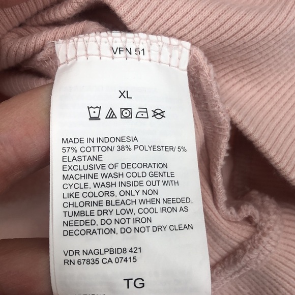 Nautica funnel neck Light pink sweatshirt- Size XL - Picture 4 of 6